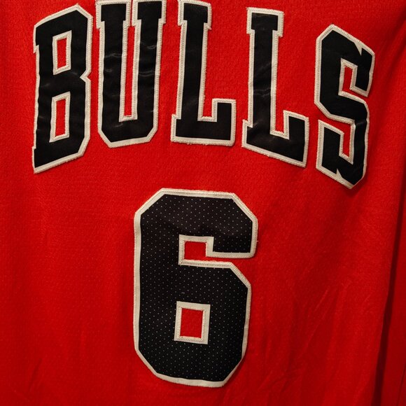 NIKE SWIMGMAN #6 ALEX CARUSO RED CHICAGO BULLS JERSEY SIZE 54 ZENNI - Picture 8 of 14